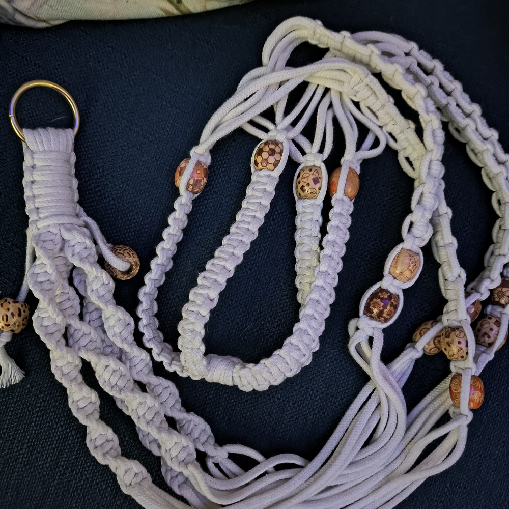 Handcrafted Macramé Wall Hanging with Beads
